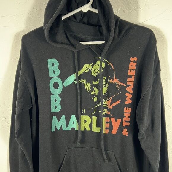 🔥🔥 BOB MARLEY & The Wailers Lightweight HOODIE Sweatshirt - Sz L - EXCELLENT - Picture 5 of 7